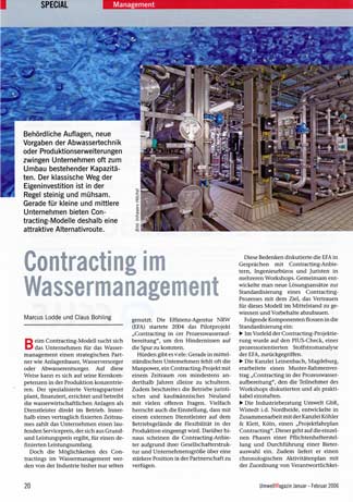 Contracting im Wassermanagement